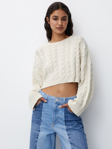 Pull-over Pull&Bear en beige : devant