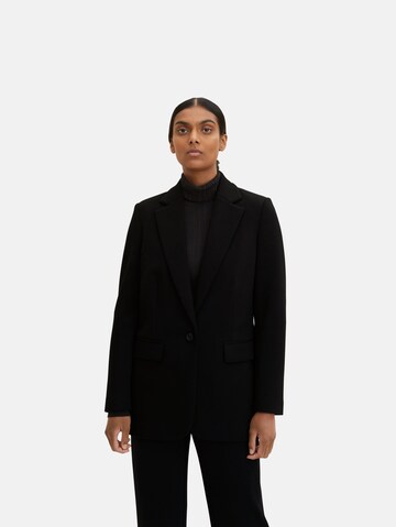 TOM TAILOR Blazer in Black: front