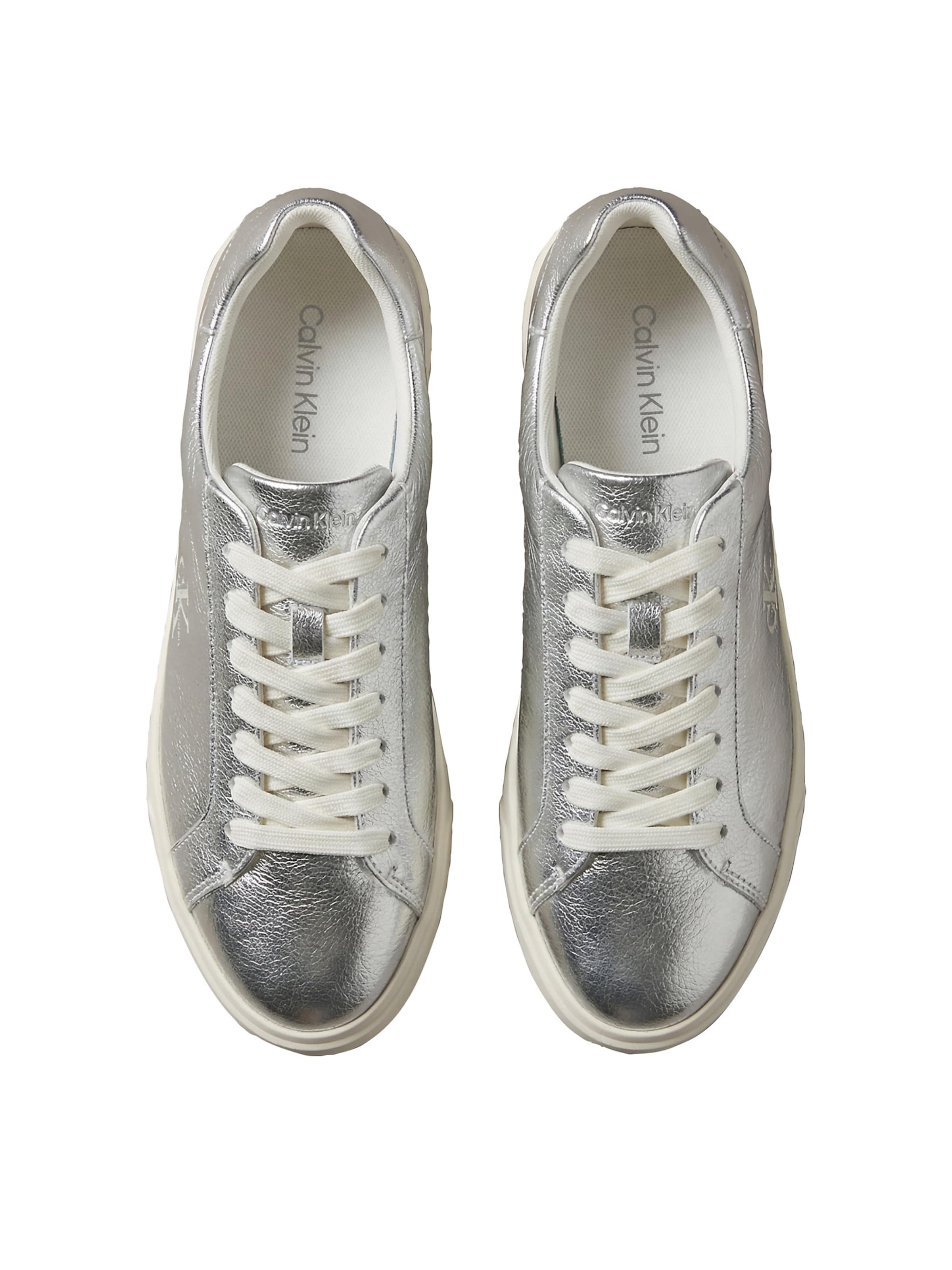 Calvin Klein Regular Platform trainers in Silver