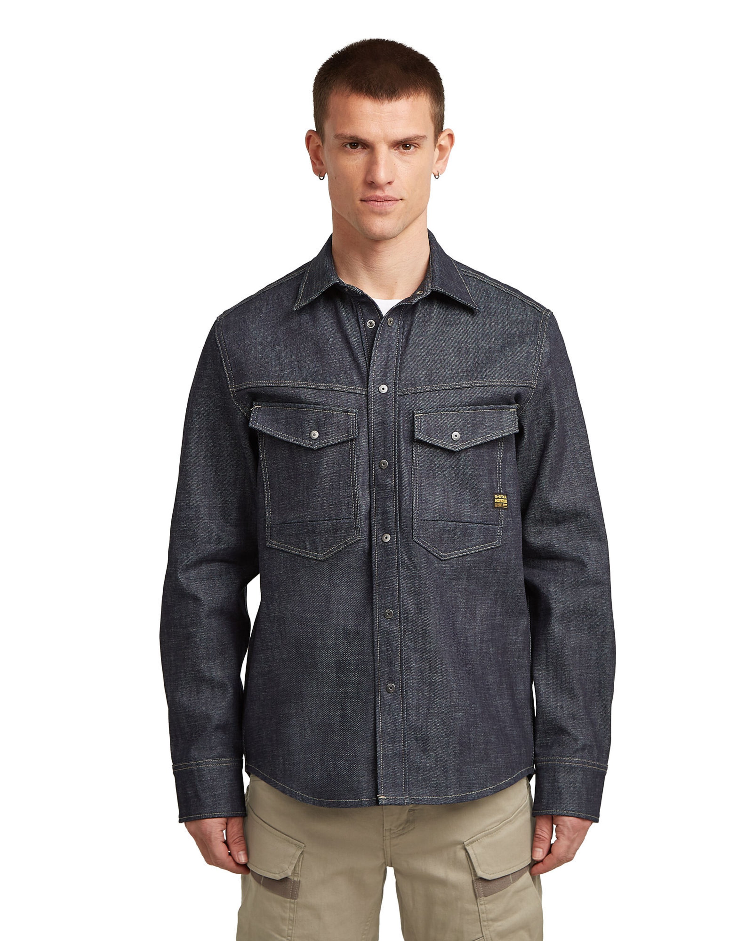 G-STAR Regular fit Overhemd in Blauw: voorkant