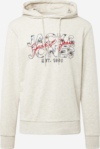 JACK & JONES Sweatshirt 'CHILL' in Wit: voorkant