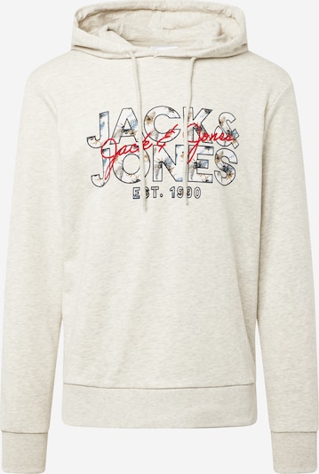 JACK & JONES Mikina 'CHILL' - béžová / námornícka modrá / červená / biela, Produkt