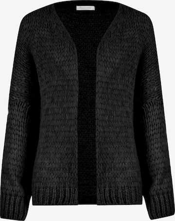 SASSYCLASSY Oversizestrickjacke in Schwarz: Vorderseite