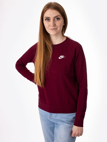 Nike Sportswear Sweatshirt 'Essential' in Rot: predná strana