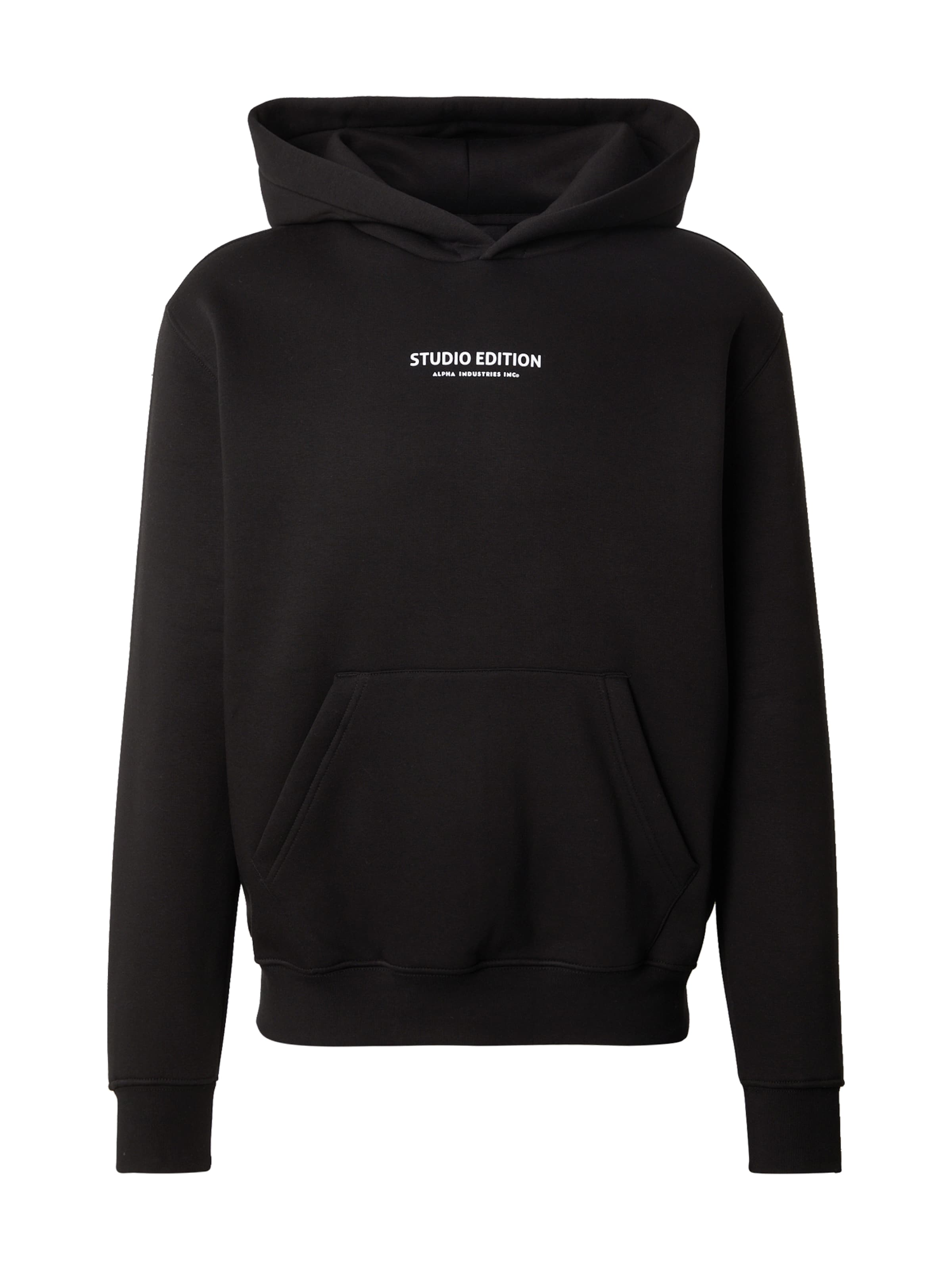 ALPHA INDUSTRIES Mikina 'Studio Edition' – černá: přední strana