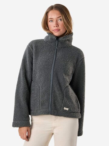 Denim Factory Fleece jas 'Denver' in Groen: voorkant
