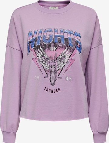 ONLY Sweatshirt 'LUCINDA' in Purple: front