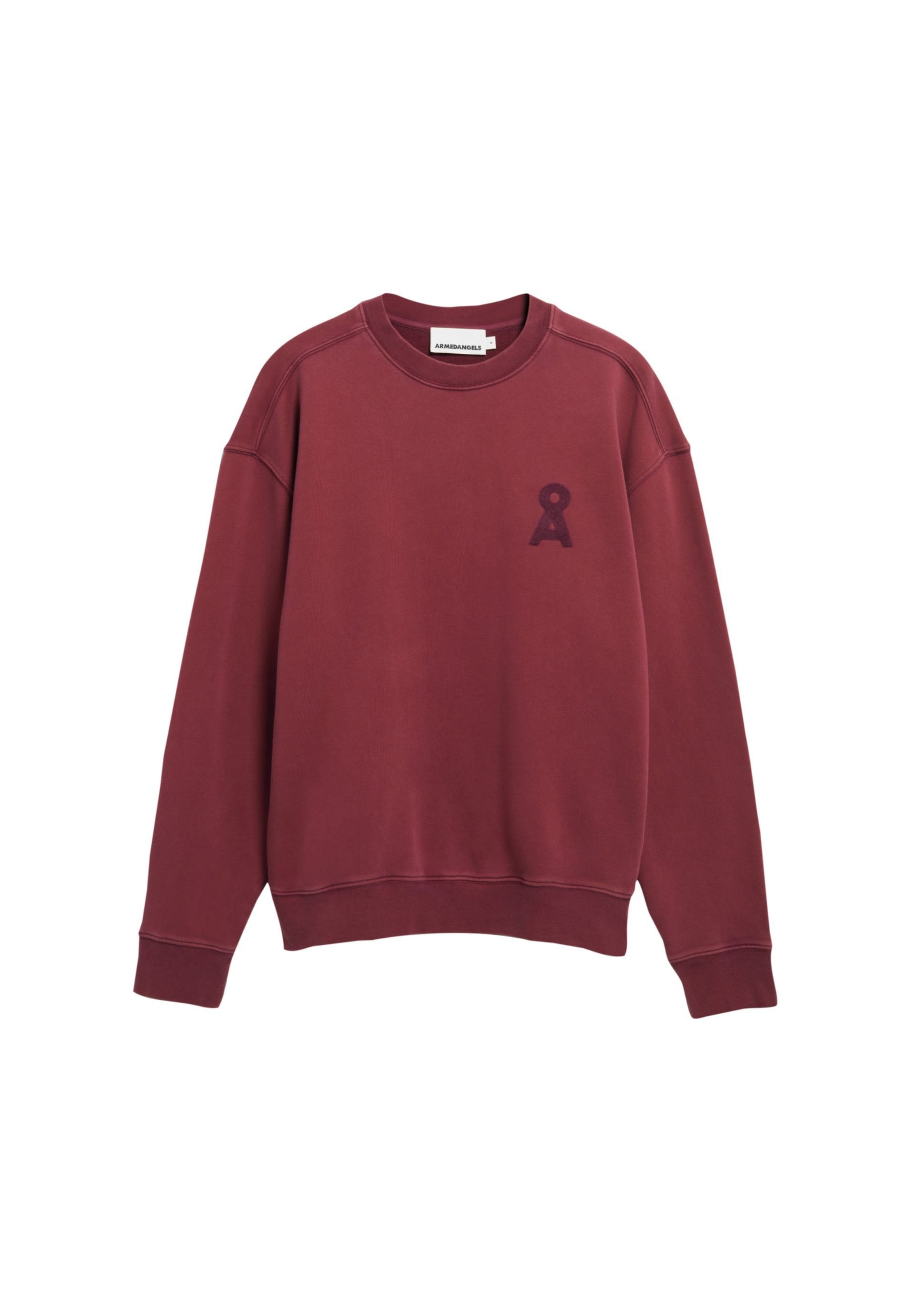 ARMEDANGELS Pullover ICONIC Å GMT DYE in Rot: Vorderseite