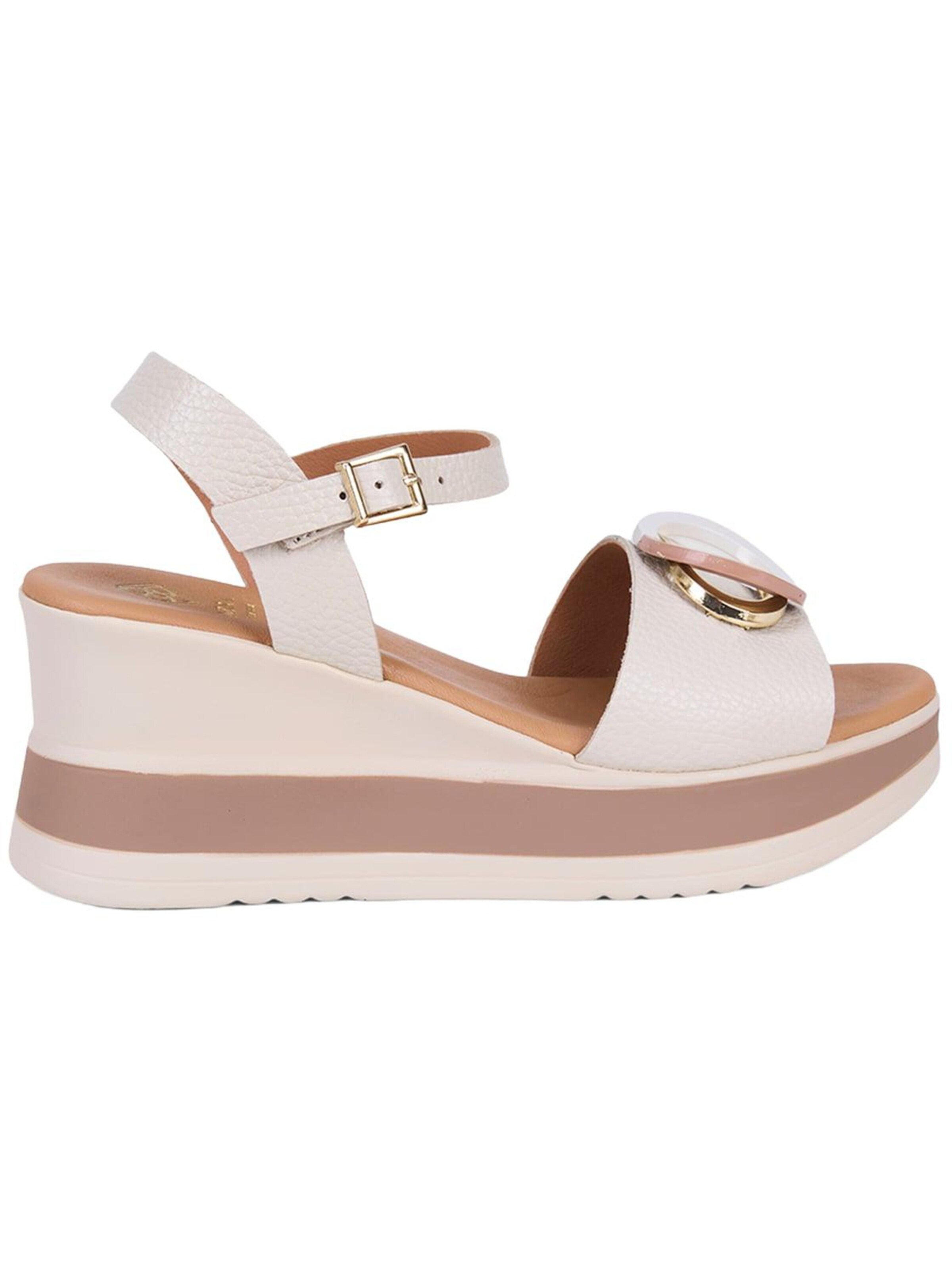 Desa T-bar sandals 'Keilsandalen' in Beige