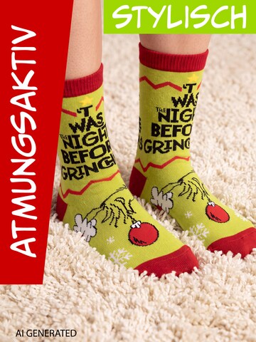The Grinch Socken 'Twas the night before Grinchmas'‌ in Grün