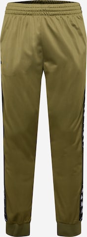 KAPPA Zúžený Kalhoty 'LUIGI' – zelená: přední strana