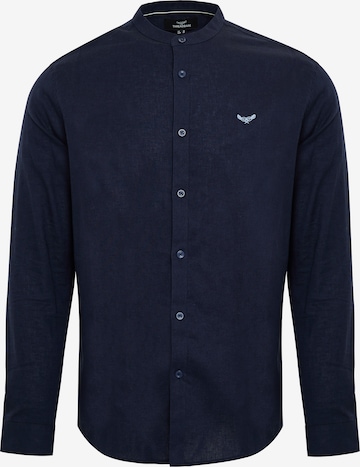 Coupe slim Chemise 'Ushuaia' Threadbare en bleu : devant