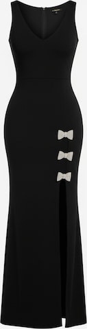 Robe de soirée GODDIVA en noir : devant