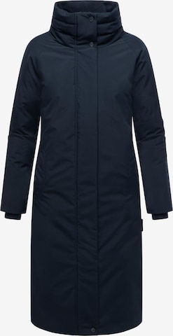 NAVAHOO Winter Coat 'Traumblüte 14' in Blue: front