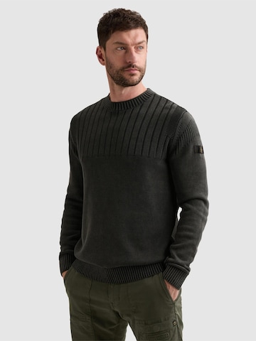 Pullover 'Pullover with garment-dye wash and stone-washed look' di PME Legend in grigio: frontale