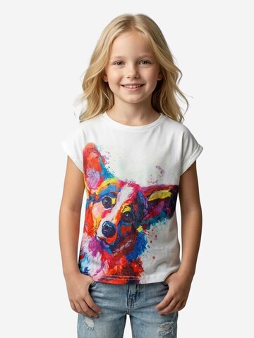 Maglietta di Hilal Akinci Kids in bianco: frontale