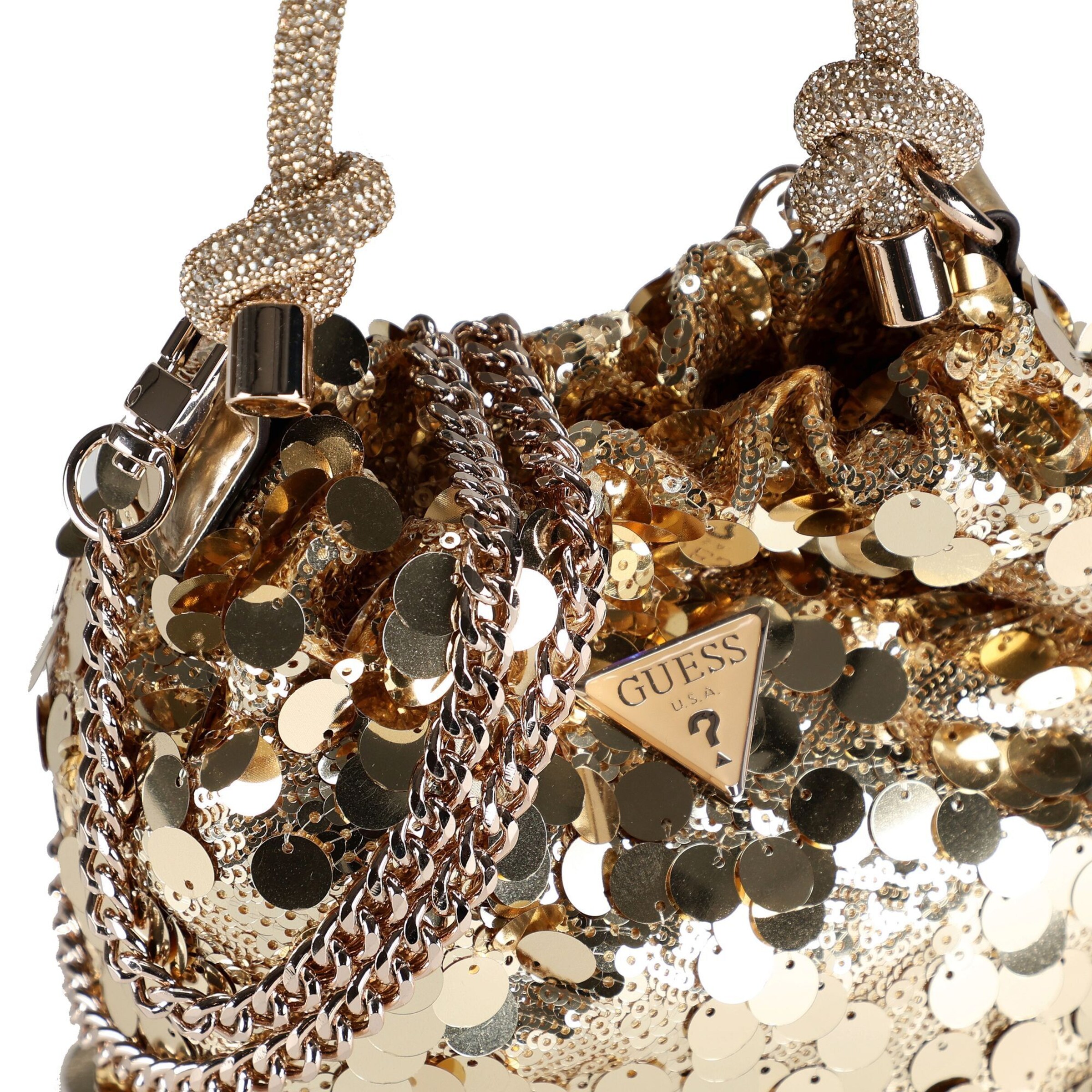 Borsa a mano 'Holiday Shine' di GUESS in oro