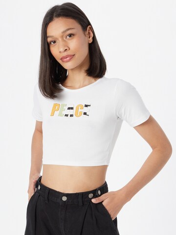 Daisy Street T-Shirt in Weiß: Vorderseite
