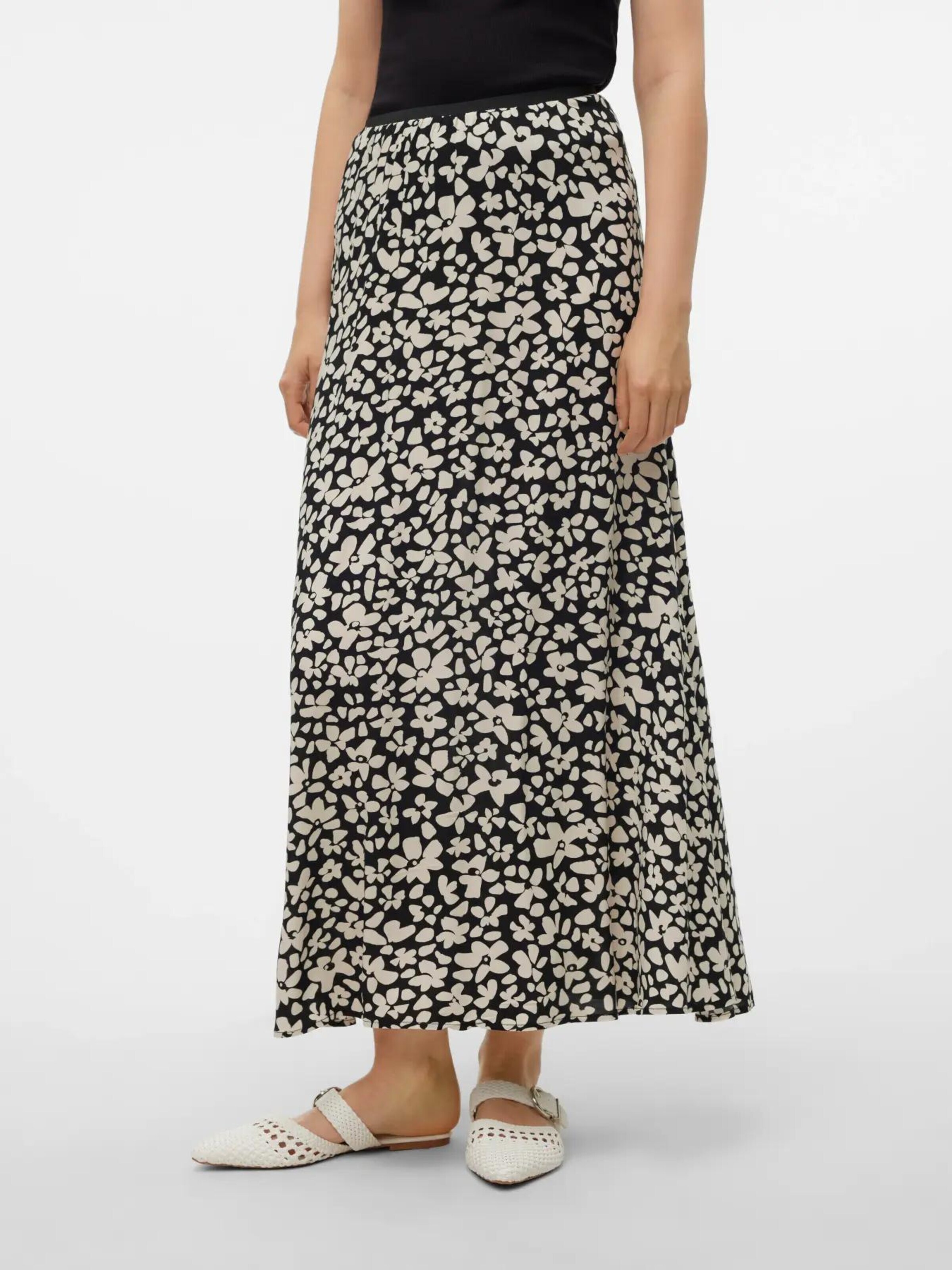 VERO MODA Rok 'VMALBA ANKLE SKIRT WVN NOOS' in Zwart