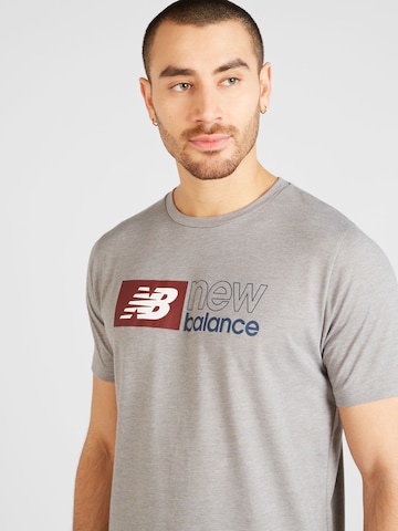 new balance Λειτουργικό μπλουζάκι 'ESSENTIALS HEATHERT' σε γκρι