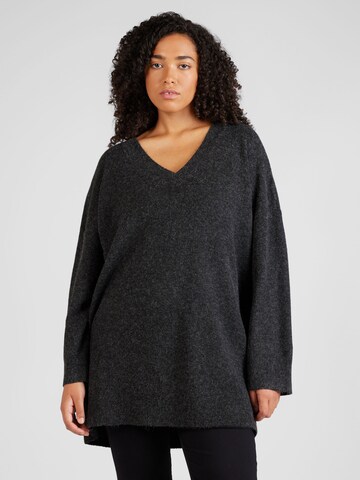 Pullover 'DOFFY' di Vero Moda Curve in nero: frontale