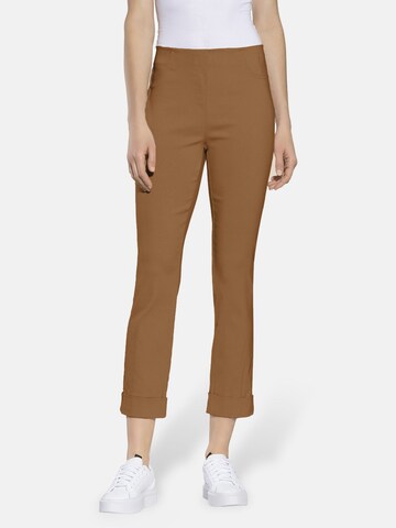 STEHMANN Slim fit Pants 'Igor' in Brown: front