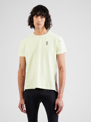 On Performance shirt in Yellow: front