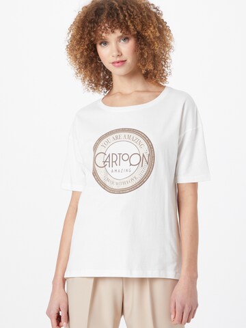 Cartoon Shirt in White: front