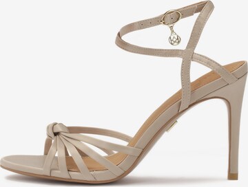 Kazar - Sandalias con hebilla en beige: frente