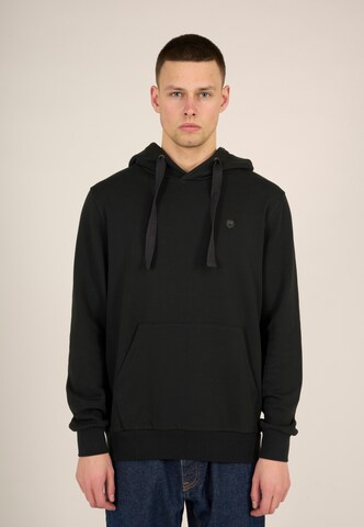 KnowledgeCotton Apparel Sweatshirt in Black: front