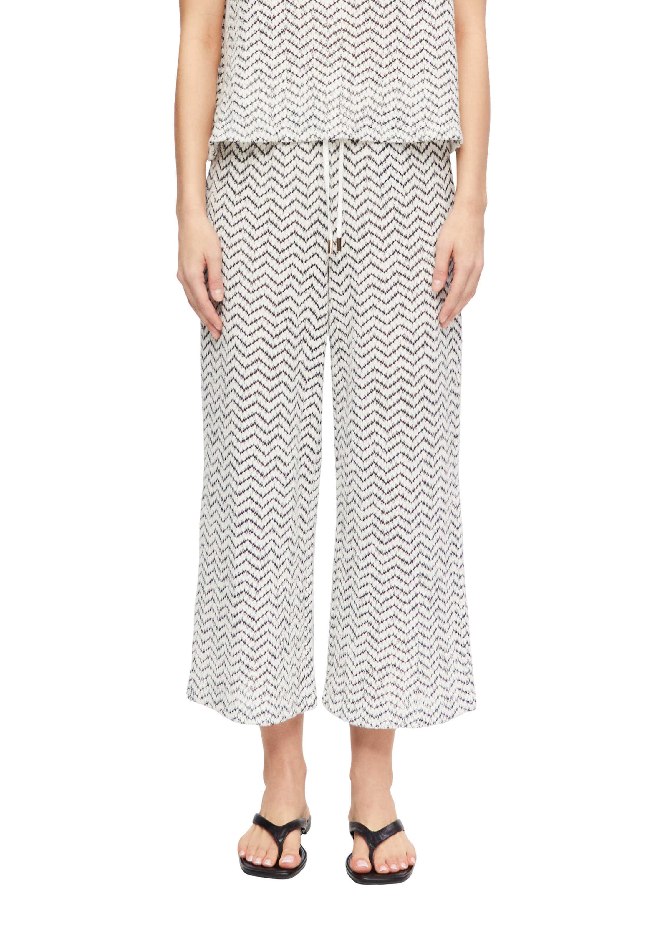 Wide Leg Pantalon COMMA en noir