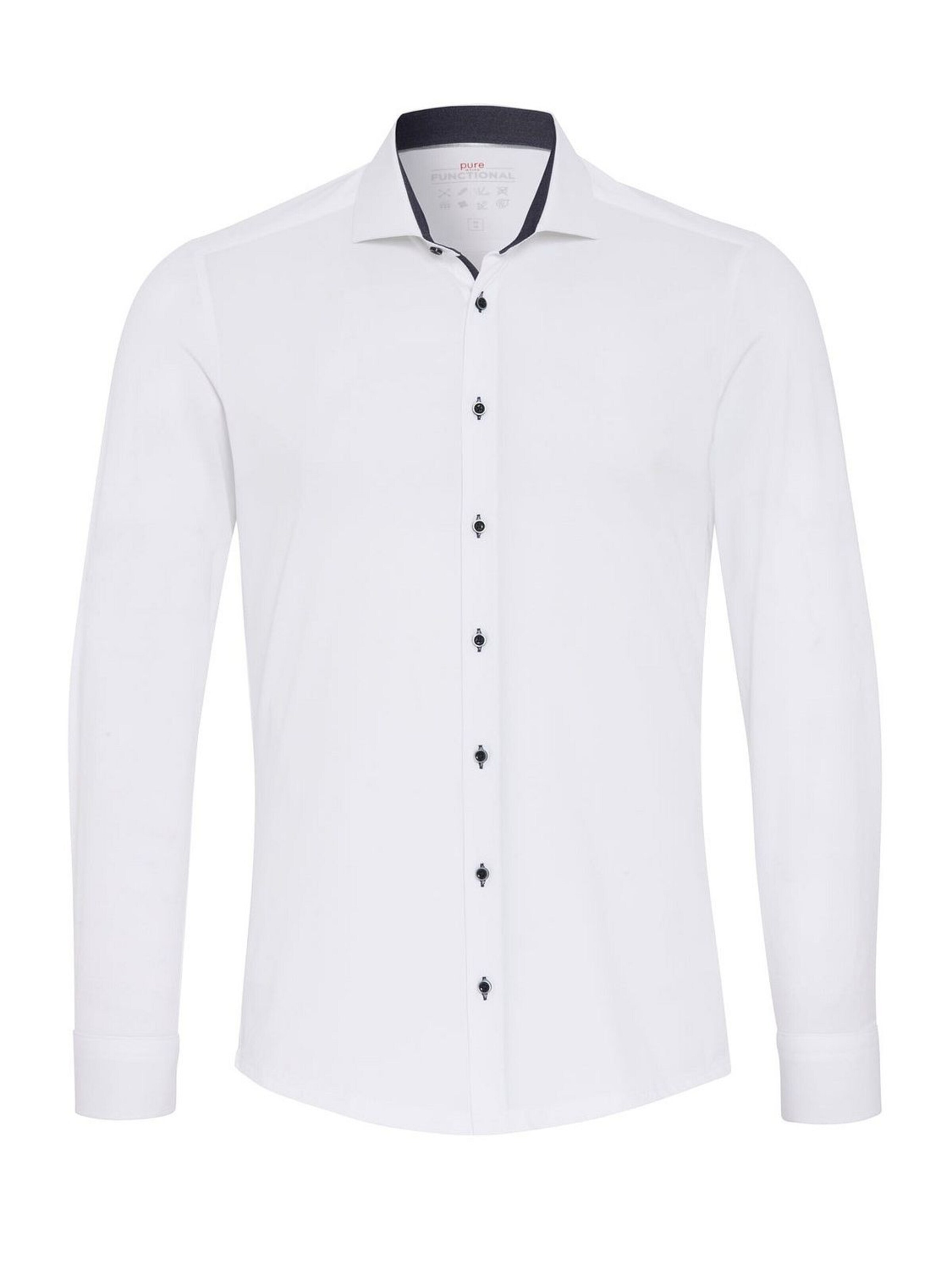 PURE Slim Fit Hemd‌ in Weiß: Vorderseite