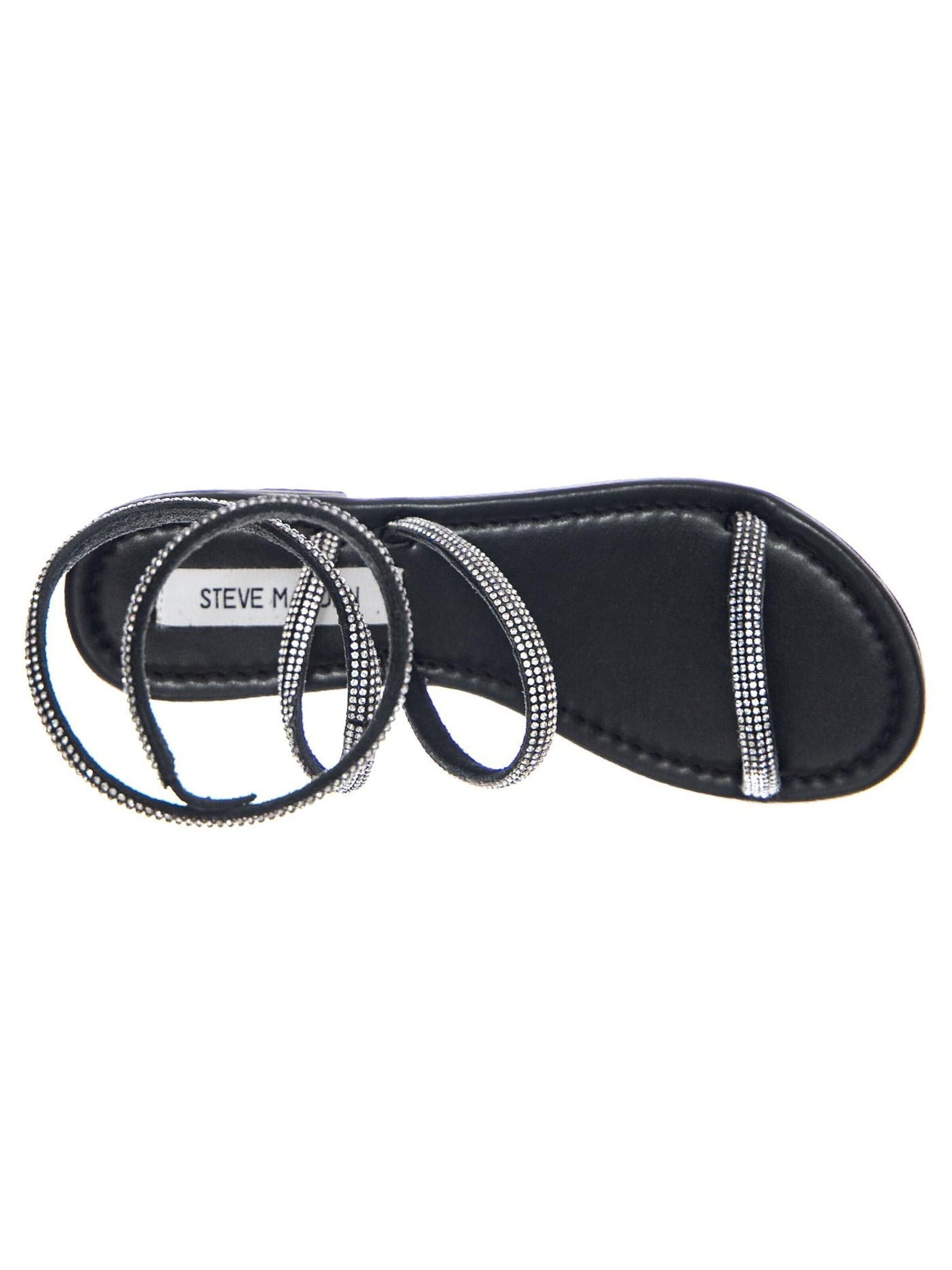 STEVE MADDEN Sandaler 'Sociable Black / Silver Sandals' i sort