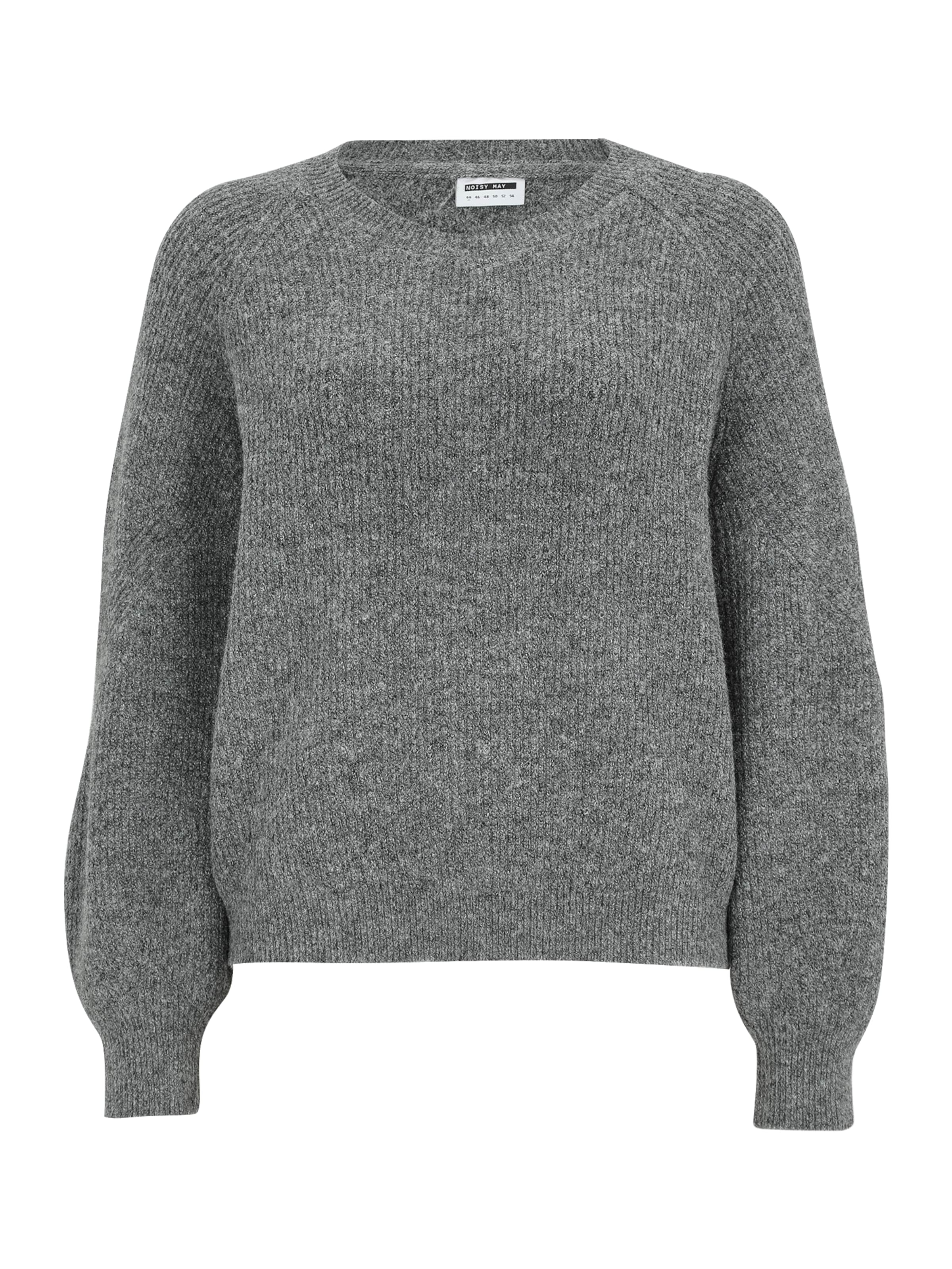 Noisy May Curve Sweater 'NMNOLA' in Grey: front