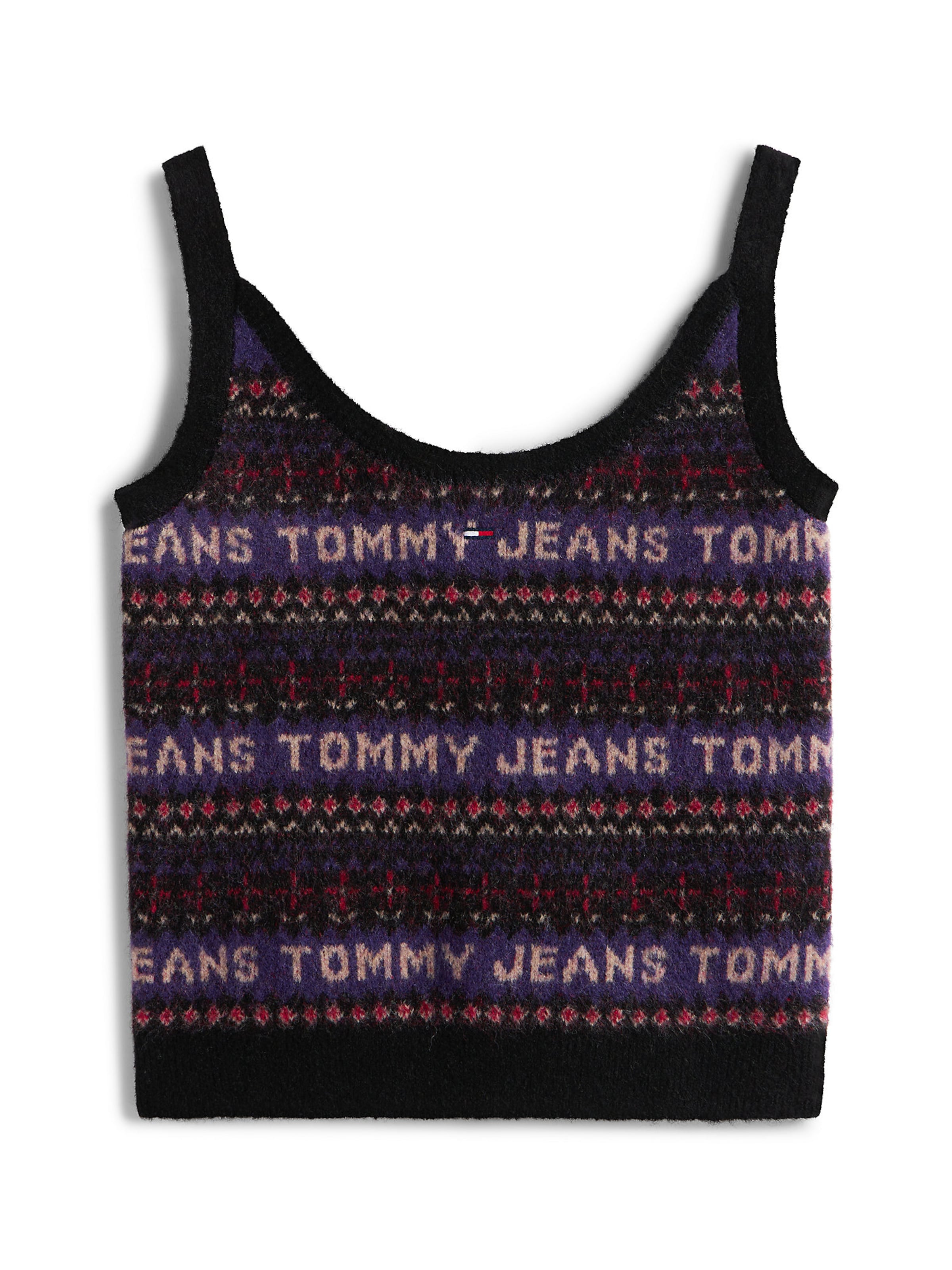 Tops en tricot Tommy Jeans en noir : devant