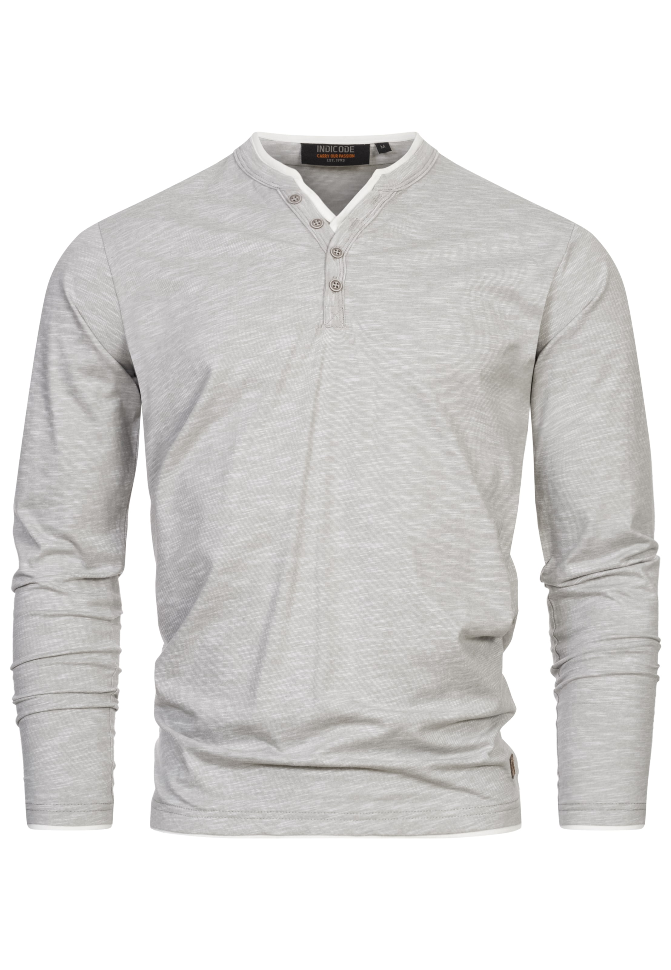 INDICODE JEANS Shirt 'Coleson' in Grijs: voorkant