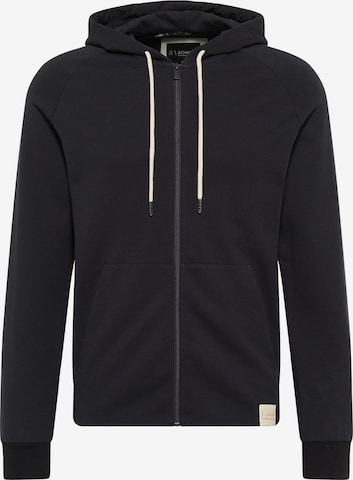 SOMWR Zip-Up Hoodie 'RISE' in Black: front