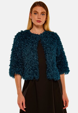 TOOche Between-Season Jacket 'Feder Frou-Frou' in Blue: front