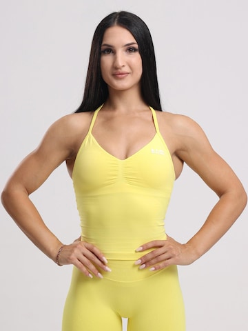 neverover - Top deportivo 'Hue Halter Seamless Top' en amarillo