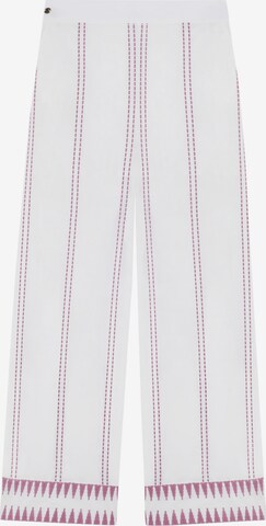 Scalpers Wide leg Broek 'Chloe' in Wit: voorkant