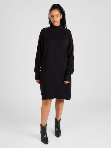 Robe 'GOLD LINK' Vero Moda Curve en noir : devant