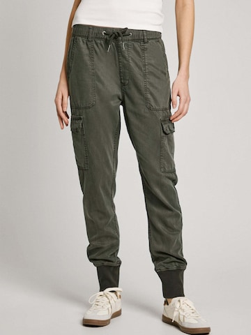 Pepe Jeans Tapered Cargobroek 'New Crusade' in Groen: voorkant