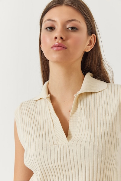 Bianco Lucci Pullover i XS-XL i sand, Produktvisning