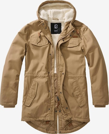 Brandit Between-seasons parka 'Marsh Lake' in Beige: front