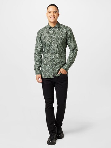 HUGO Regular fit Button Up Shirt 'Elisha02' in Green