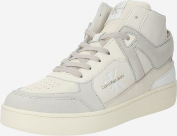 Baskets hautes 'Basket' Calvin Klein Jeans en blanc : devant