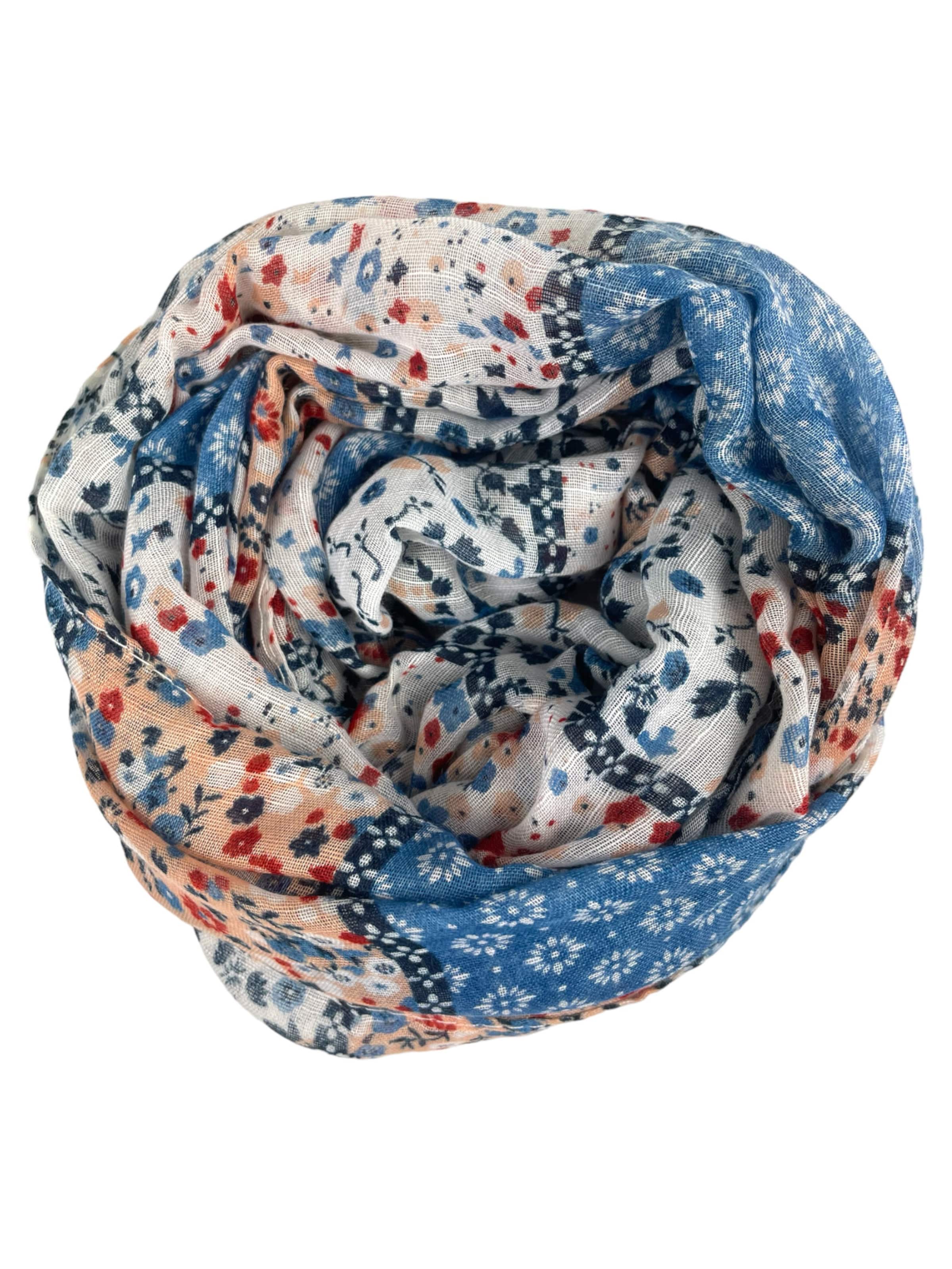 Kumixi Loop scarf 'Streublümchen' in Blue: front