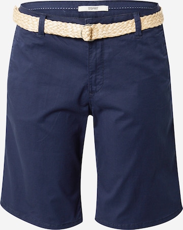 Pantalon chino ESPRIT en bleu : devant