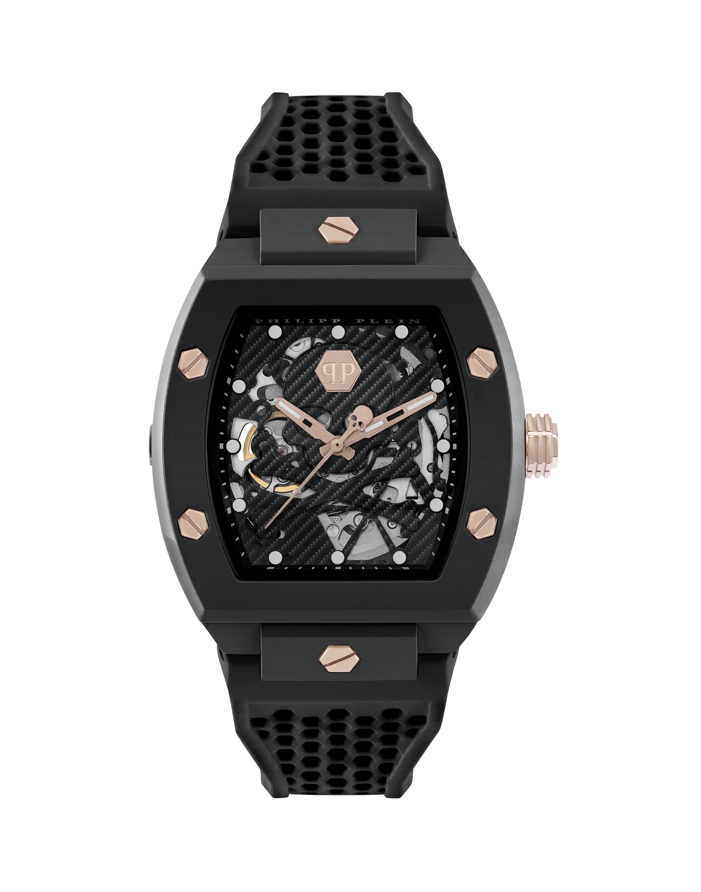 Philipp Plein - Reloj analógico 'The Skeleton' en negro: frente