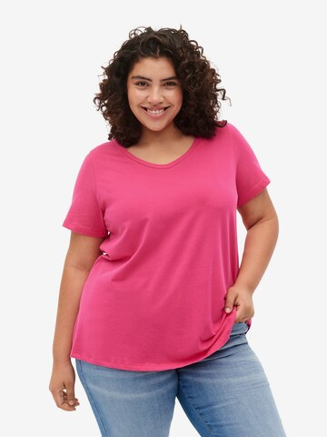 Zizzi Shirt in Pink: front